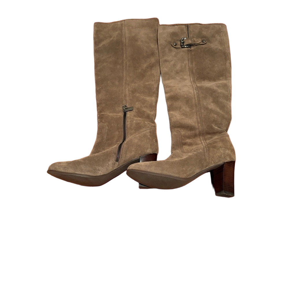 Michael Kors Taupe Suede Heeled Boots